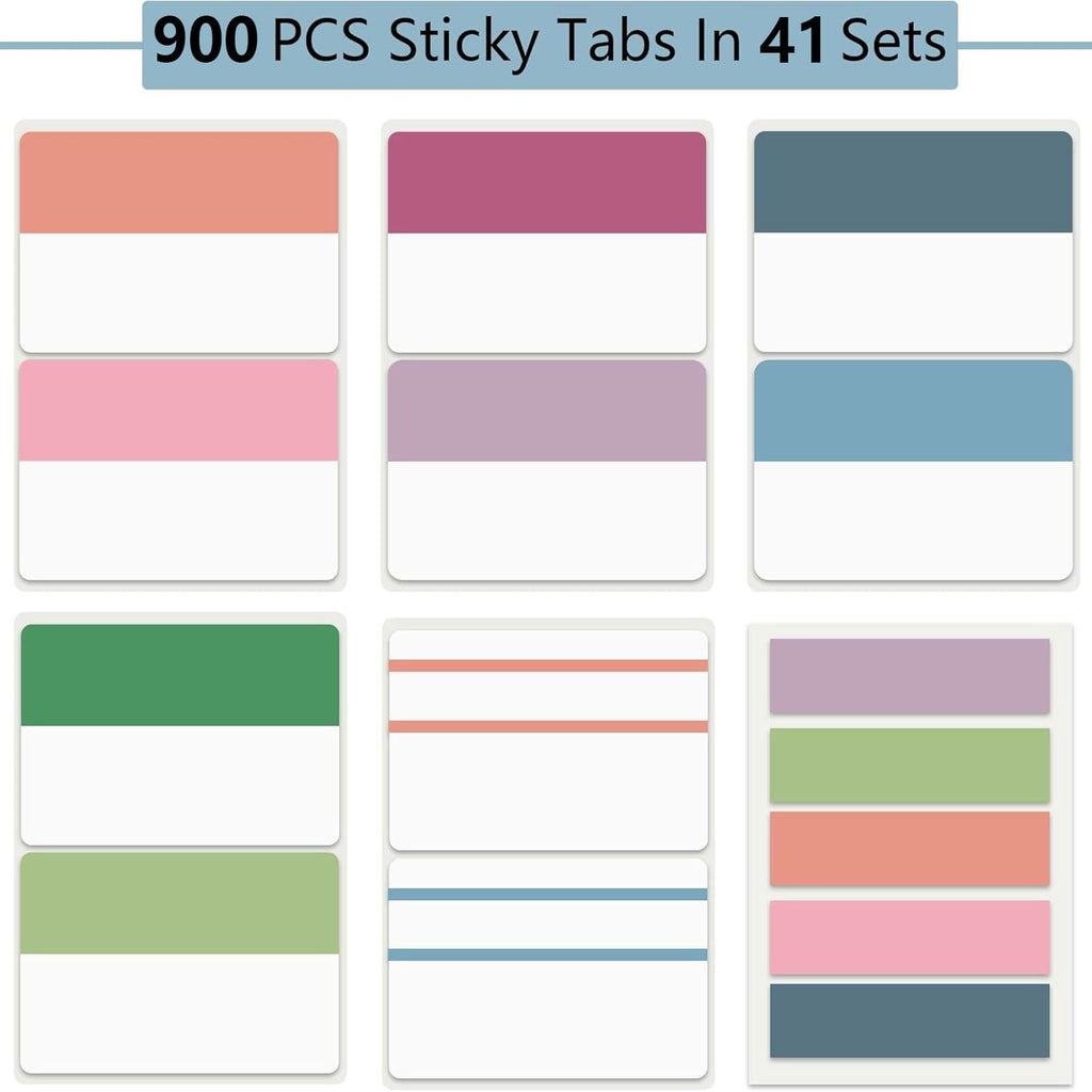 ELII 500 PCS Tabs 2 Inch Book Tabs Sticky Index Tabs,File Tabs