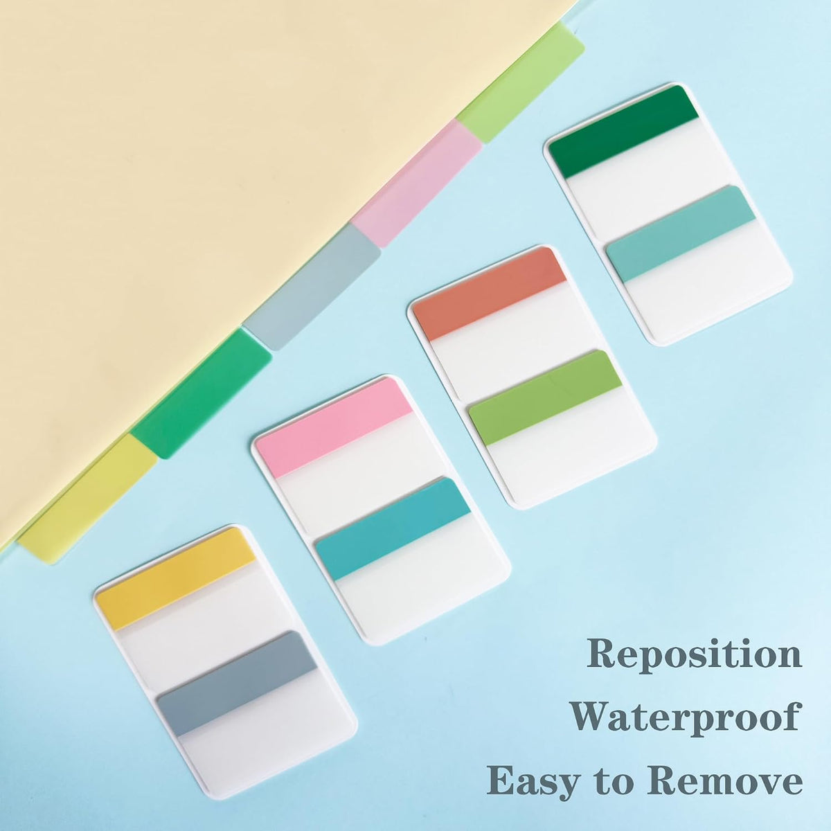 ELII 500 PCS Tabs 2 Inch Book Tabs Sticky Index Tabs,File Tabs