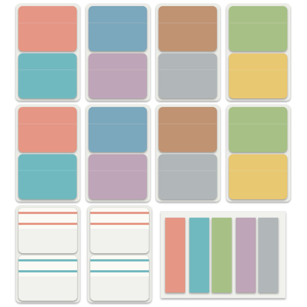ELII 500 PCS Tabs 2 Inch Book Tabs Sticky Index Tabs,File Tabs