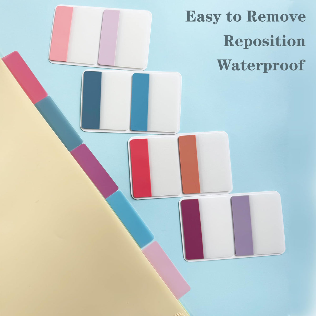ELII 500 PCS Tabs 2 Inch Book Tabs Sticky Index Tabs,File Tabs