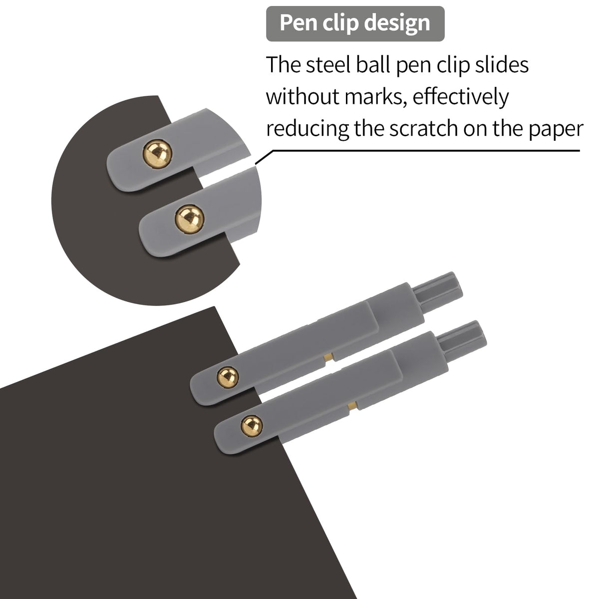 Ddaowanx Gel Pens,6 Pcs 0.5mm Retractable Quick Dry Black Ink Pens