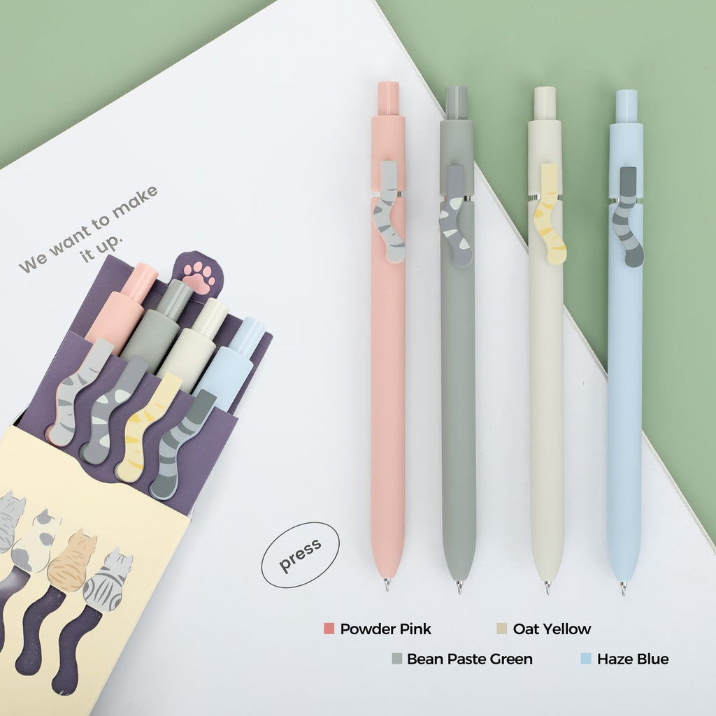 Ddaowanx Gel Pens,6 Pcs 0.5mm Retractable Quick Dry Black Ink Pens