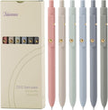 Ddaowanx Gel Pens,6 Pcs 0.5mm Retractable Quick Dry Black Ink Pens