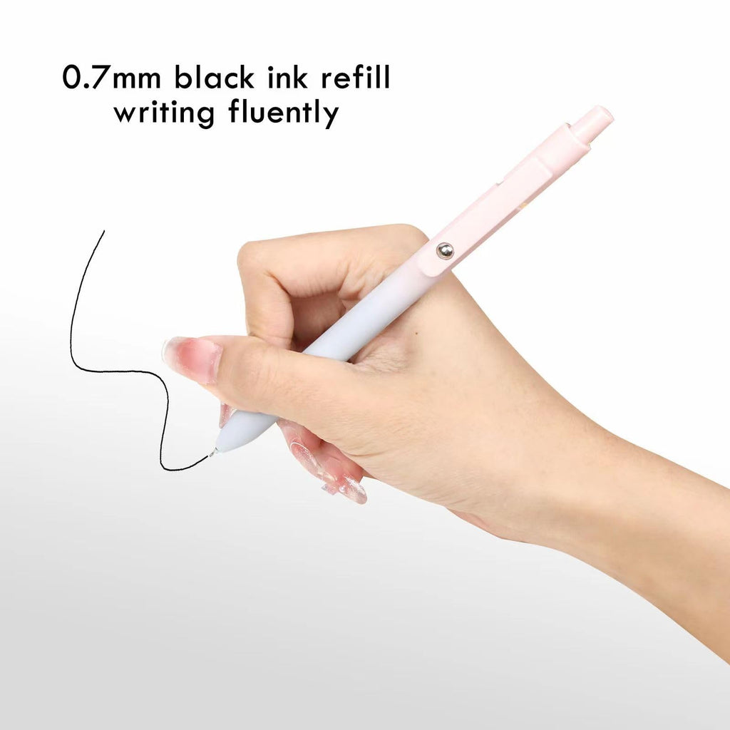 Ddaowanx Gel Pens,6 Pcs 0.5mm Retractable Quick Dry Black Ink Pens