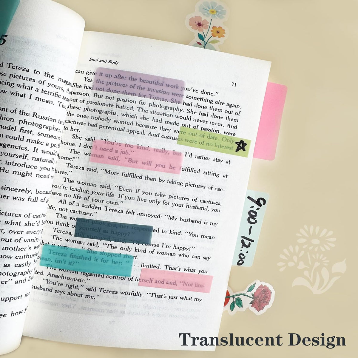 ELII 500 PCS Tabs 2 Inch Book Tabs Sticky Index Tabs,File Tabs