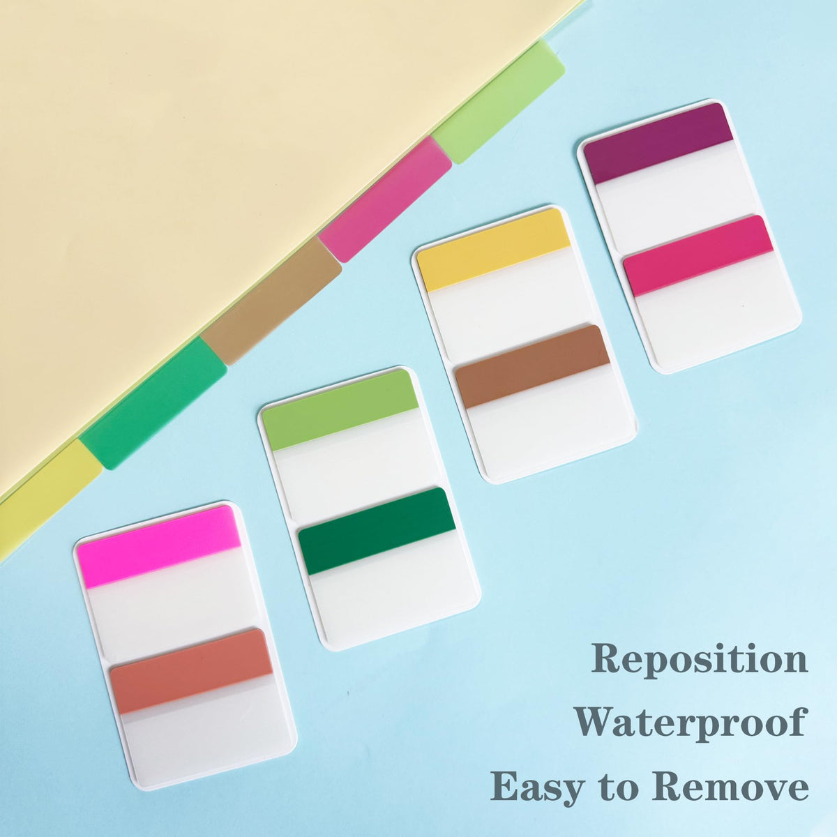 ELII 500 PCS Tabs 2 Inch Book Tabs Sticky Index Tabs,File Tabs