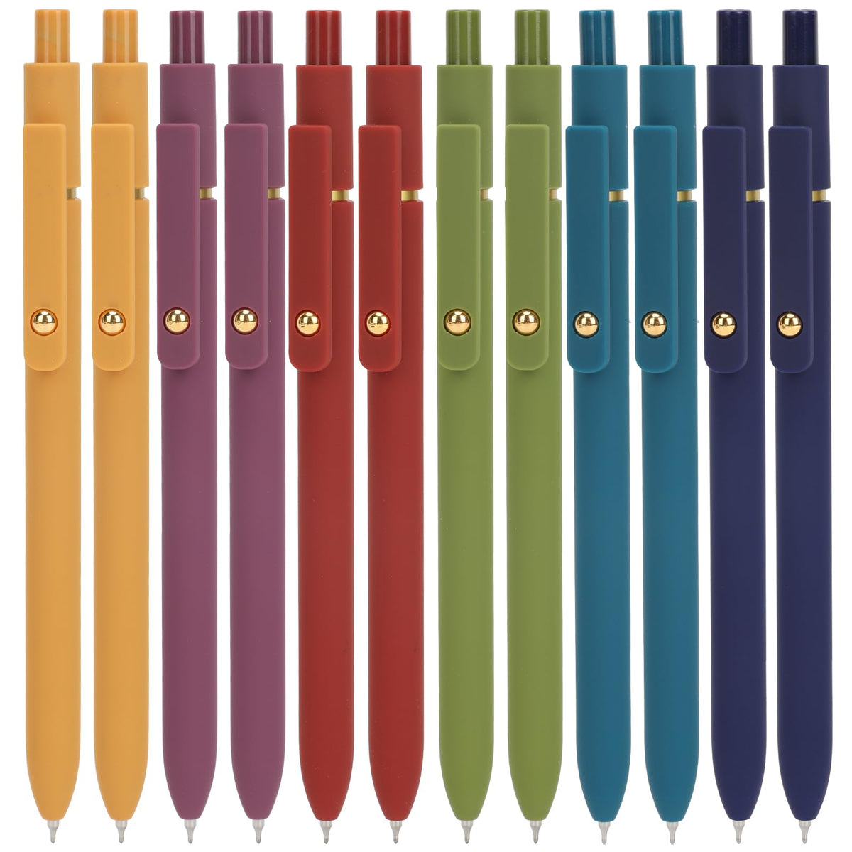 Ddaowanx Gel Pens,6 Pcs 0.5mm Retractable Quick Dry Black Ink Pens