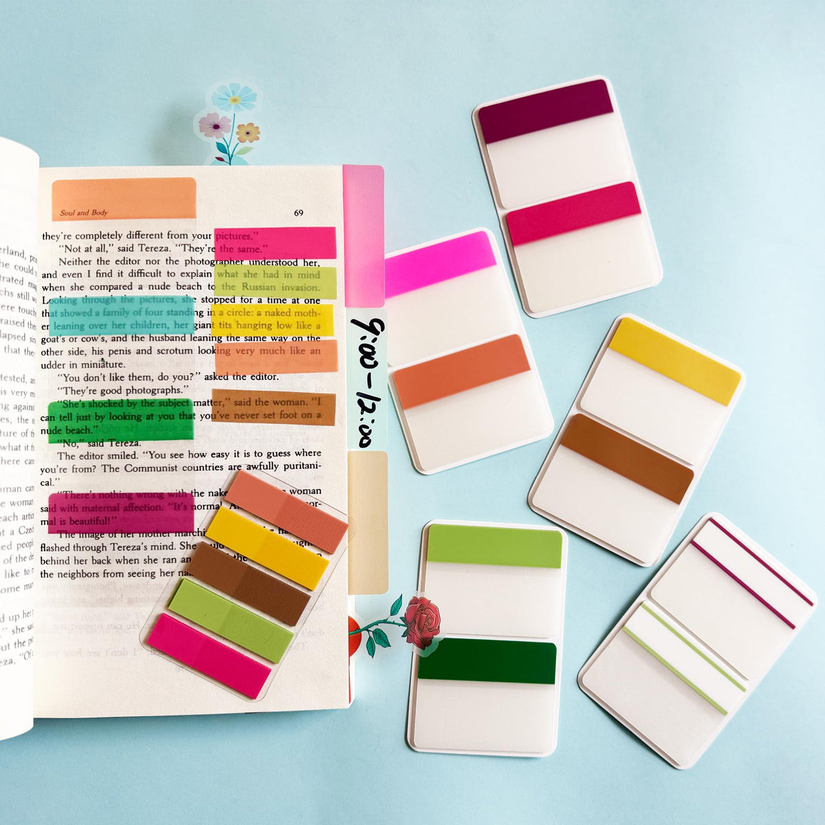 ELII 500 PCS Tabs 2 Inch Book Tabs Sticky Index Tabs,File Tabs