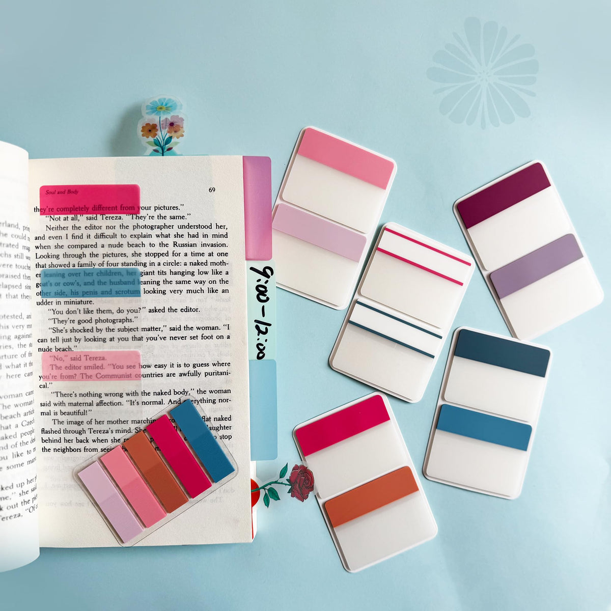 ELII 500 PCS Tabs 2 Inch Book Tabs Sticky Index Tabs,File Tabs