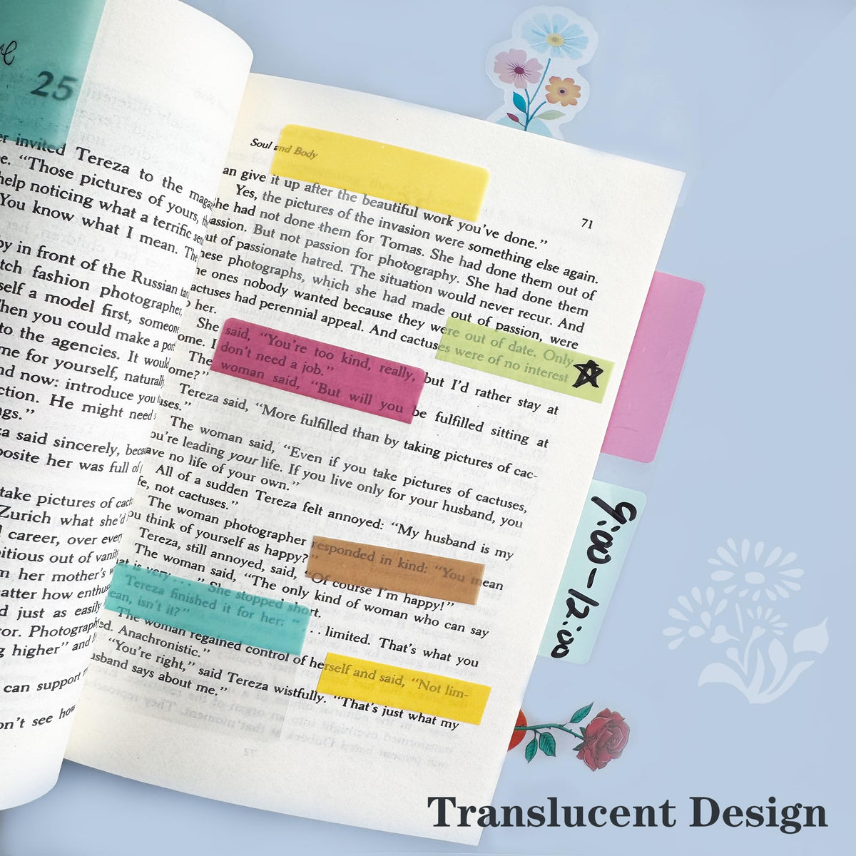 ELII 500 PCS Tabs 2 Inch Book Tabs Sticky Index Tabs,File Tabs