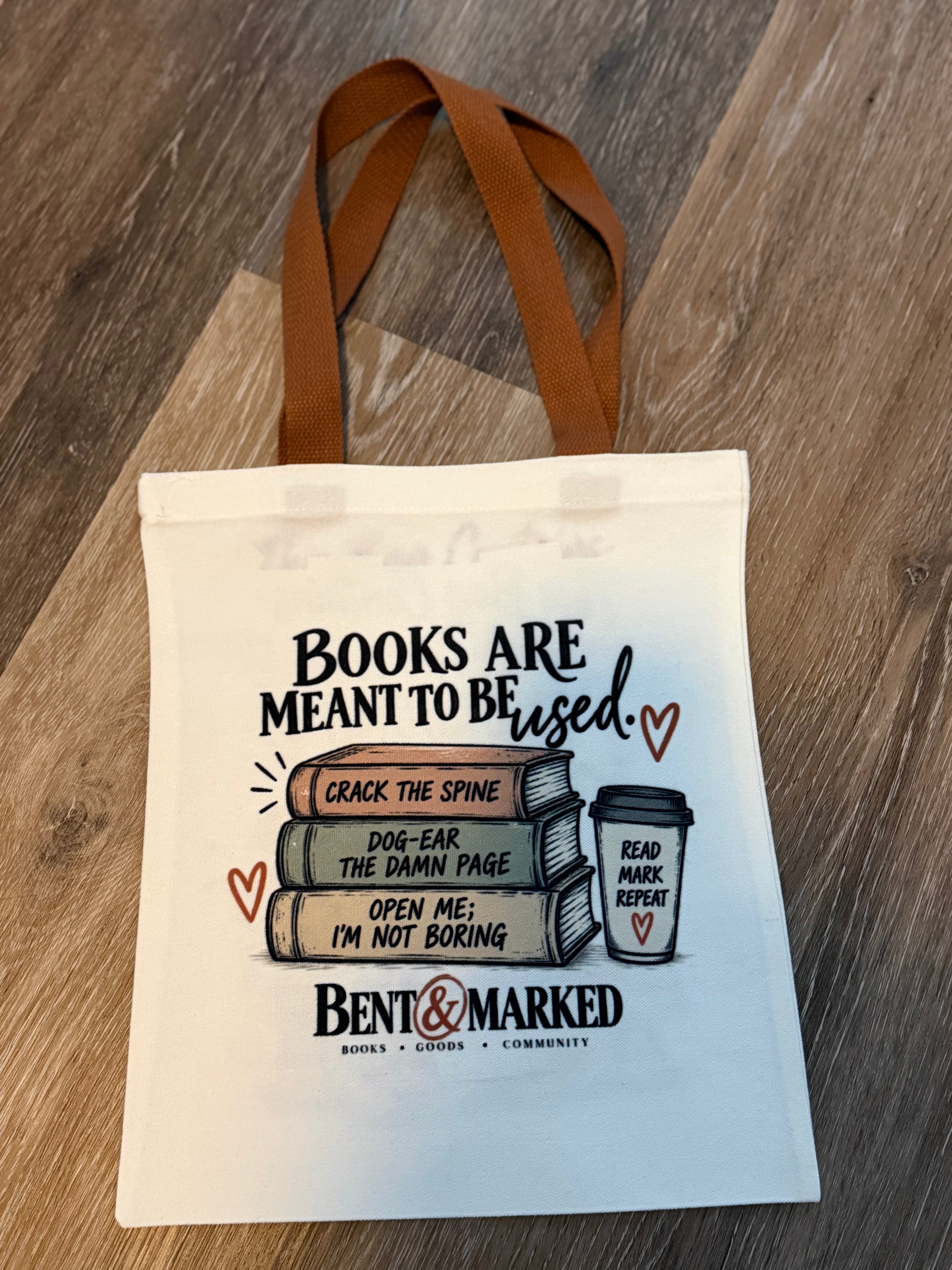 "Books Are Meant To Be Used" Canvas Tote Bag