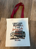 I Don't Hate Reading Canvas Tote Bag